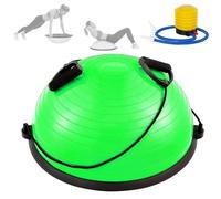 Balón de equilibrio, media pelota de equilibrio plegable de hasta 200 kg, tabla de equilibrio para fitness con bandas elásticas laterales y bomba para yoga, pilates y gimnasia.