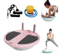 Balón de equilibrio - Pelota inflable compacta de estabilidad para yoga con bandas de resistencia y bomba de pie para entrenamientos de cuerpo completo y gimnasio en casa