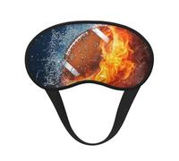 Balón de fútbol americano en llamas, Cubiertas oculares completas, antifaces para dormir que bloquean la luz, orejeras opacas para dormir