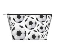 Balón de fútbol Blanco y Negro, Bolsa de artículos de tocador Bolsa de Maquillaje Bolsa de cosméticos Bolsa de artículos de tocador de Viaje portátil