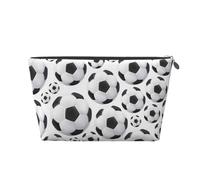 Balón de fútbol Blanco y Negro, Bolsa de artículos de tocador Bolsa de Maquillaje Bolsa de cosméticos Bolsa de artículos de tocador de Viaje portátil