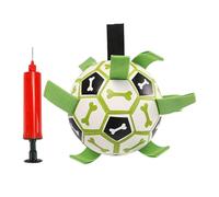 Balón De Fútbol con Correas para Perros Juguete Interactivo De Exterior | Balón De Fútbol Juguete Acuático Interactivo Para Cachorros, Juegos De Jardín, Interior Y