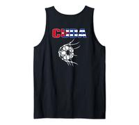 Balón de fútbol de Cuba en meta neto - Apoyo a la Selección de Fútbol de Camiseta sin Mangas