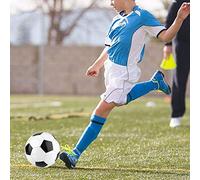 Balón de Fútbol de Entrenamiento Blanco y Negro de Tamaño 5 para Partidos de Estudiantes y Niños, Material de PVC de 8,5 Pulgadas, Actividad Amateur