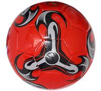 Balón de fútbol de entrenamiento o partido, talla 5 brillante, color rojo