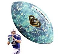 Balón de fútbol iluminado | Super Grip Junior Football Night Ball tamaño 6/9, piel sintética impermeable iluminada, doble cordón americano para niños, jóvenes y adultos