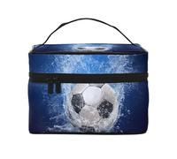 Balón de fútbol Impreso al Agua., Bolsa de Maquillaje Bolsa de cosméticos Bolsa de artículos de tocador de Viaje portátil Estuche para lápices Bolsa de artículos de tocador