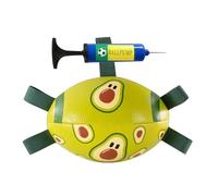 Balón de fútbol interactivo para perros - Balón de mascar de 15 cm con correas, juguete duradero para mascotas, ligero y para perros de talla pequeña, mediana y grande, ejercicios de ejercicio