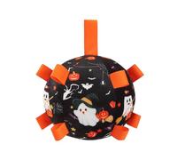 Balón de fútbol para Perros, Pelota de fútbol para Cachorros de Halloween, Juguete Interactivo para Masticar para Entrenamiento en casa, dentición, persecución, del aburrimiento, Juego al Aire