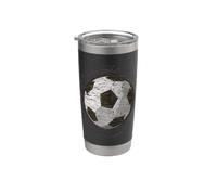 Balón de fútbol retro - Love Play Goal Fútbol Europeo Vintage Vaso térmico de acero inoxidable de doble pared