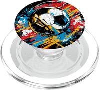 Balón de fútbol Streetart Tiro de penalti PopSockets PopGrip para MagSafe
