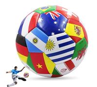Balón de fútbol, tamaño 5, balón de fútbol de 8, 5 Pulgadas con Bandera Nacional, Impermeable, de PVC, para jóvenes y Adultos, para Entrenamiento, práctica de Juegos de Liga o Regalo..