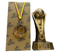 Balón de oro trofeos de fútbol GRABADOS trofeo mejor jugador, máximo goleador, pichichi... con medalla de oro de regalo
