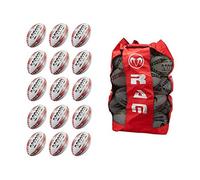 Balón de rugby, 15 pelotas de rugby, paquete con bolsa grande y transpirable