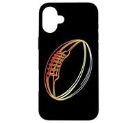 Balón de Rugby Retro Sketch Sports Carcasa para iPhone 16 Plus