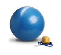 Balón de Yoga y Fitness, Talla M, 65 cm, Color Azul, Bomba incluida, Resistente y Multiusos, Gimnasio, Pelota de Gimnasio, Pelota de Pilates, diámetro 55 cm, adherencia óptima, Sun &