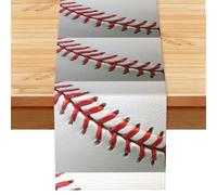 Balón Deportivo de béisbol Impreso,Camino de Mesa de Lino sintético para el hogar, Fiestas, comedores, 33 x 183 cm