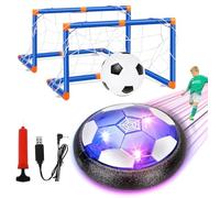 Balón Fútbol Flotant Recargable, Air Power Football, Air Power Soccer, con Soft Foam Bumpers y Luces LED Juguetes, Portería Y Bola Inflable Football Ball Set, para Niños Regalos Cumpleaños