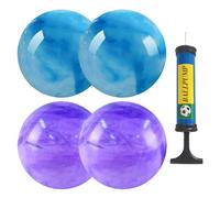 Balón hinchable grande con bomba - Juegos al aire libre para niños | Pack de 2 pelotas de saltar | Premios de cumpleaños, aula, ejercicio, juegos, deportes, escuela