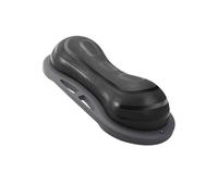 Balón multifuncional de velocidad de onda de cacahuete, bola de equilibrio semicircular de yoga, pedal inflable de pie, entrenamiento de estabilidad del tobillo (negro, 39.34 x 16.94 x 9.84 pulgadas)