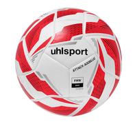 uhlsport Attack Addglue balón de fútbol, Jóvenes y Adultos, Blanco/Rojo/Plata, 4