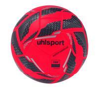 uhlsport Match Addglue balón de fútbol, Jóvenes y Adultos, Rojo Fluo/Azul Marino/Plata, 5