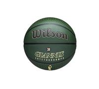 Wilson Pelota de baloncesto, NBA Player Icon Outdoor, Giannis Antetokounmpo, Milwauke Bucks, Exterior e interior, Tamaño: 7, Verde/Beige