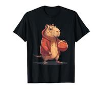 Baloncesto Acuarela Arte Animal Aro De Baloncesto Capibara Camiseta