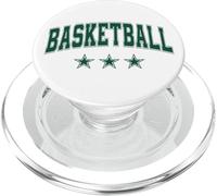 Baloncesto All Green Stars Clásico Retro Texto PopSockets PopGrip para MagSafe