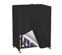 Baloncesto Almacenamiento Rack Cover Impermeable 420D Oxford Cloth Sports Equipment Organizador con ventilación transpirable 97x46x115cm Negro (negro)