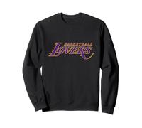 Baloncesto Amor EN Morado con Contorno Amarillo Sudadera