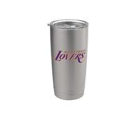 BALONCESTO AMOR EN MORADO CON CONTORNO AMARILLO Vaso térmico de acero inoxidable de doble pared