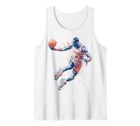 Baloncesto Arte Deporte Motivo Diseño Jugador Hombres Mujeres Camiseta sin Mangas