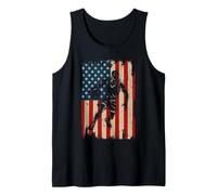Baloncesto Bandera Americana Divertido Baloncesto USA Camiseta sin Mangas