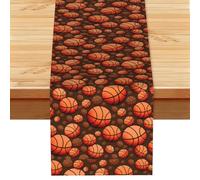 Baloncesto,Camino de Mesa de Lino sintético para el hogar, Fiestas, comedores, 33 x 183 cm