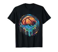 Baloncesto Colorido Dibujo Obra De Arte Camiseta