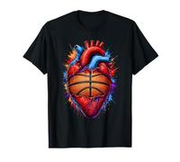 Baloncesto Corazón Anatomía Drip Player Entrenador Gráfico Colorido Camiseta