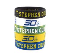 Baloncesto de la NBA Stephen Curry Retrato Pulsera número 30 DE Silicona Deporte Inspirador Palabra Pulsera 5 Piezas