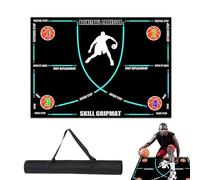 Baloncesto Dribble Mat - Equipos sin libras | Rubber Anti-Skid Basketball Corner Field | Silent Shock Absorbing Ejercise Mat | Anti-Slip and Plegable Training at Home for Adults and Kids