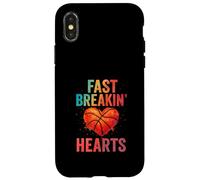 Baloncesto Dribbling Heart Fan Hoop Hábitos de baloncesto Bball Carcasa para iPhone X/XS