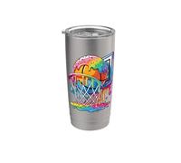 Baloncesto Drip Player Helado Baloncesto Deporte Sprinkles Vaso térmico de acero inoxidable de doble pared