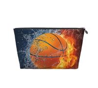 Baloncesto En Agua Y Fuego, Bolsa de artículos de tocador Bolsa de Maquillaje Bolsa de cosméticos Bolsa de artículos de tocador de Viaje portátil