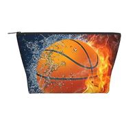 Baloncesto En Agua Y Fuego, Bolsa de artículos de tocador Bolsa de Maquillaje Bolsa de cosméticos Bolsa de artículos de tocador de Viaje portátil