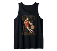 Baloncesto Espana Campeón Mundial de Baloncesto España 2019 Camiseta sin Mangas, Hombre, Negro, XXL