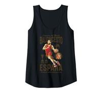 Baloncesto Espana Campeón Mundial de Baloncesto España 2019 Camiseta sin Mangas, Mujer, Negro, M