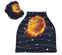 Baloncesto Fuego Estrella Cubierta de Lactancia Materna Asiento de Bebé Cubierta de Cochecito Transpirable Carros de La Compra Cubierta para Niños Niñas