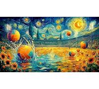 Baloncesto Going Through Hoop in Artistic Style Puzzle de 1000 Piezas de Papel Reciclado - Juego edugatoivo & Relajación para Adultos en casa 75x50/1000pcs