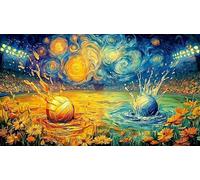 Baloncesto Going Through Hoop in Artistic Style Puzzle de 1000 Piezas para Adultos - Juego Familiar Divertido DesaFío edugatoivo diFícil 38x52/1000pcs