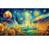 Baloncesto Going Through Hoop in Artistic Style Puzzle para Adultos de 1000 Piezas - Regalo Divertido Juego Familiar Estimulante para Adultos y niños 38x26/1000pcs