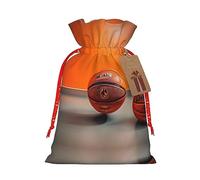 Baloncesto naranja 1 bolsa con cordón de 4.7 x 6.9 pulgadas, duradera y elegante, ideal para regalos personalizados de Halloween